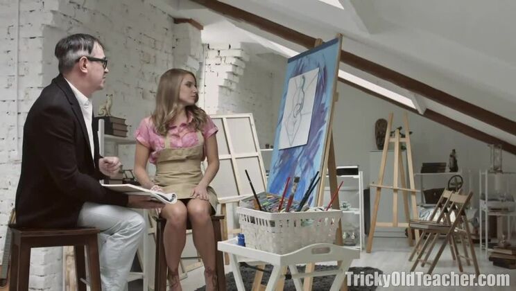 Vlada the Old Teacher Gets Banged by a Young Student's Father