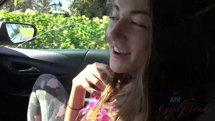 [ATKGirlfriends] - Lily Adams: Amateur Beach Girl in POV Action - Lily Adams