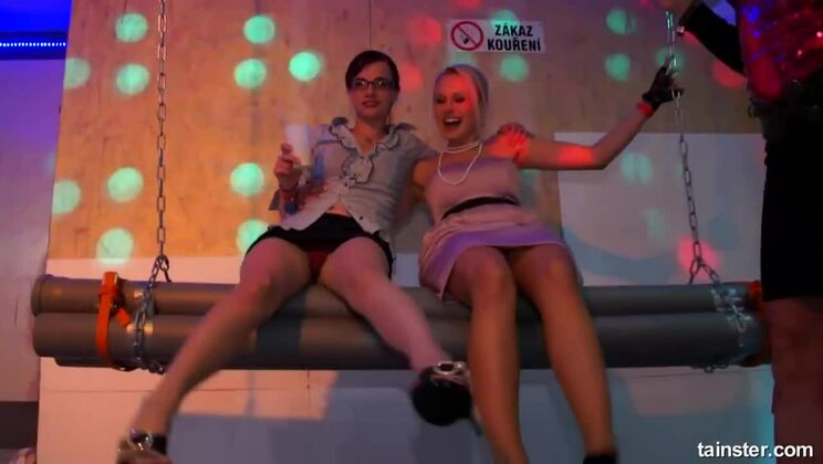 [Tainster] - Sexy Lesbians Party Hardcore - Vivien1, Leony Aprill, and Welli - Lucy Bell - Kitty Jane - Mischelle - Leony aprill - Welli - Vivien1