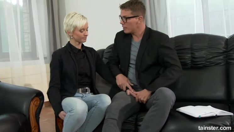 Blonde Babe Pisses With Clothes On