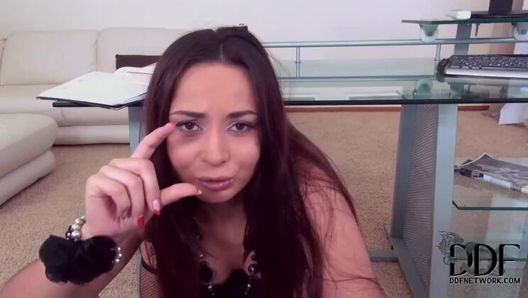 [OnlyBlowjob] - Russian Brunette Aurelly Rebel Gets Deepthroat Action