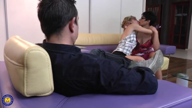 Naughty Housewives Share Threesome Fun with Gizelda B. and Becky