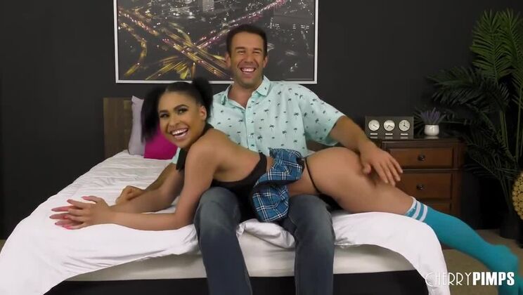Naughty Brunette Ryder Rey Gets Spanked by Will Pounder