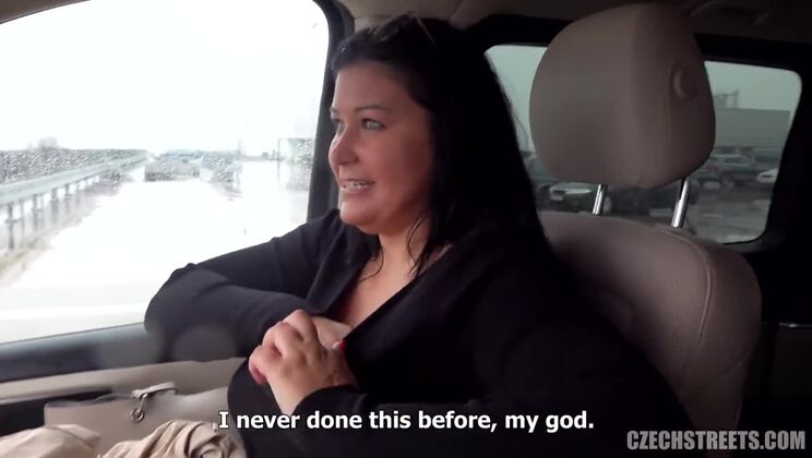 [CzechStreets] - Czech Brunette Anal Sex in Car Park with Big Tits