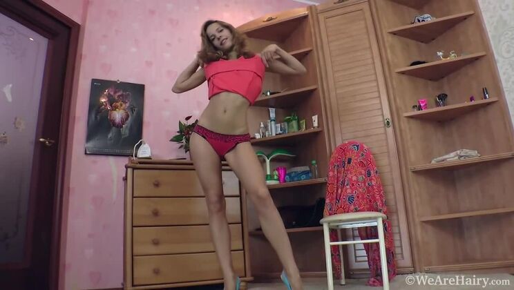 [WeAreHairy] - Mimi Lea Gets Naked After Striptease - Constanse Dennie