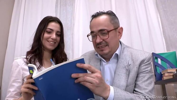 Esenia Gets Creampied by Old Teacher