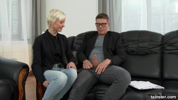 A Blonde Tutor's Guide to Fingering and Cumshots