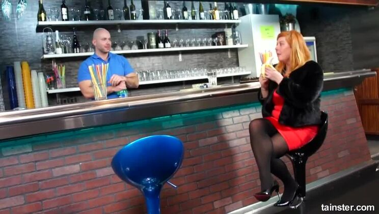 [Tainster] - Busty MILF Gets Pissed On In The Bar - Mackenzie Lohan