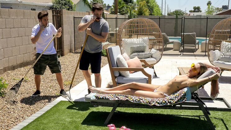 [TeacherFucksTeens] - Blonde Teacher Gets Rough Blowjob - Adira Allure