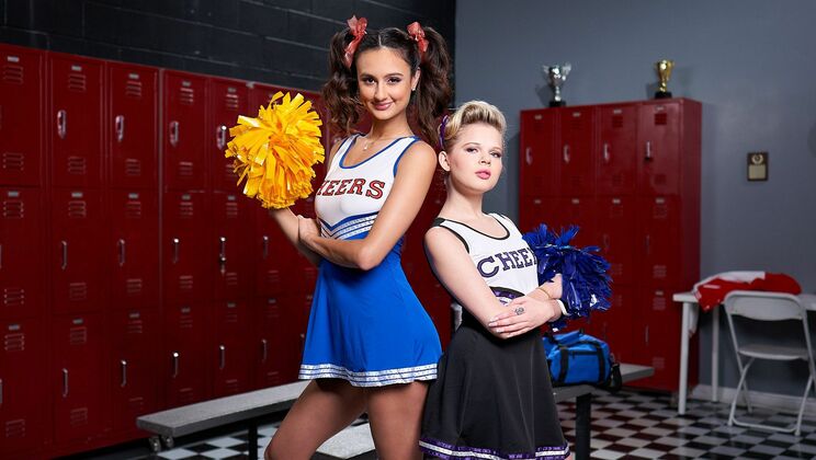[WebYoung] - Clash of Blonde and Brunette Cheerleaders