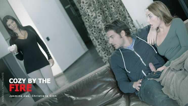 [StepmomLessons] - Big Tits by the Fire - Jasmine Jae - Jay Smooth - Christiana Cinn