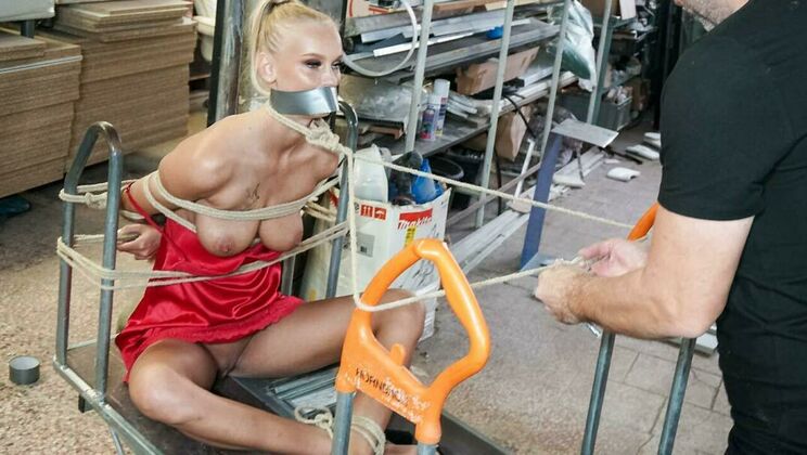 Blonde Beauty Tied Up Tight