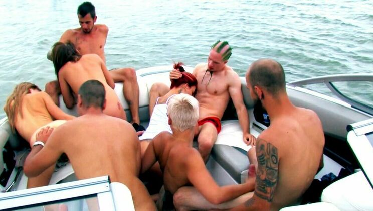 [GroupSexGames] - Boat Cumshot Fest