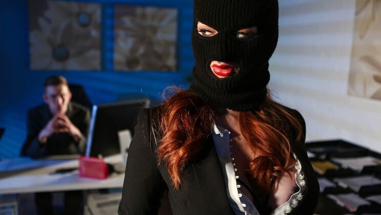 Tattooed Redhead's Office Affair