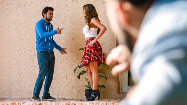 [SneakySex] - Big Tits Brunette Snuck And Fucked - Nicole Rey - Derrick Ferrari