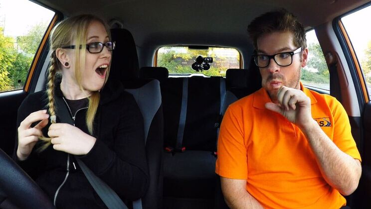 [FakeDrivingSchool] - Satine Spark's Naughty Amateur Car Ride