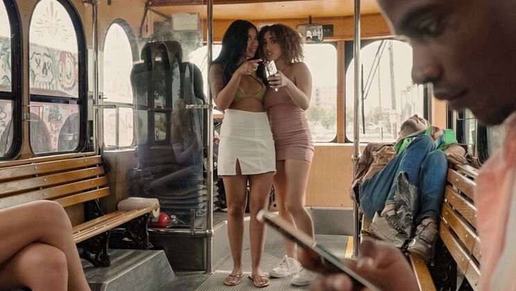 [RKPrime] - Wild Public Bus Threesome Ride