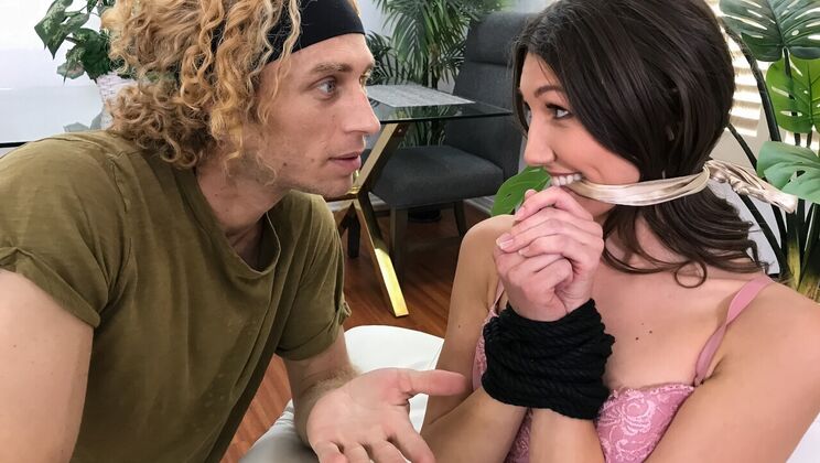 Tied Up Blonde Roommate