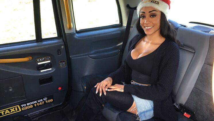[FakeTaxi] -  Petite Black Babe with Big Boobs Squirts Hard 