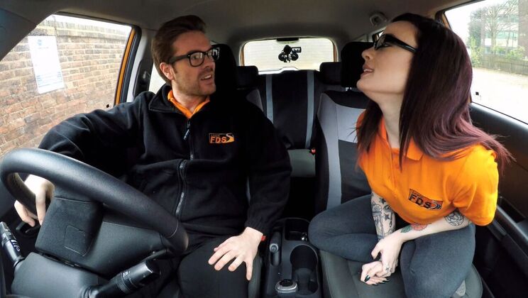 [FakeDrivingSchool] - Petite American's Wild Ride to Creampie Heaven