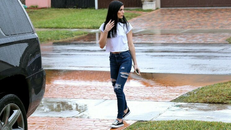 [StrandedTeens] - Hot Brunette Sucks Big Cock Outside - jmac - Sadie Blake