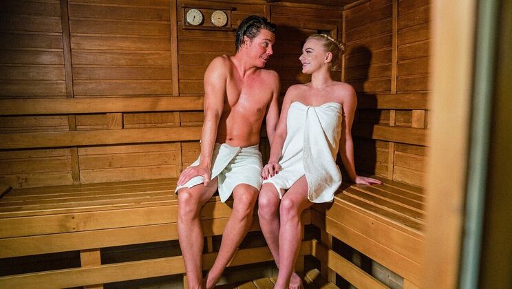 [DaneJones] - European Blonde Seduced in Sauna Action - Ricky Rascal - Elizabeth Romanova