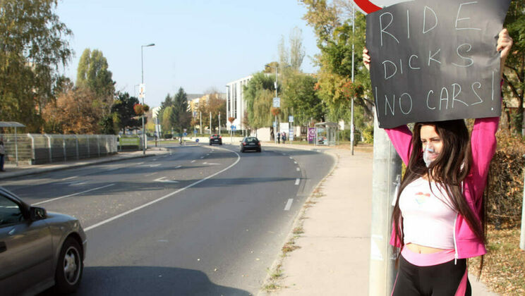 Brunette Sherill Collins Outdoor Sex