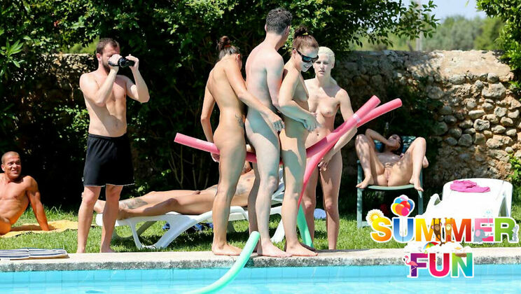 [SummerSinners] - Blonde and Redhead Girls Fucking by the Pool - Chrissy Fox - Blanche Bradburry