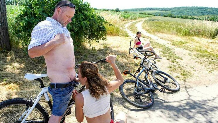 [GrandparentsX] - Shaved and Ready: Outdoor Hardcore with Melany and Julia - Melany - Julia North