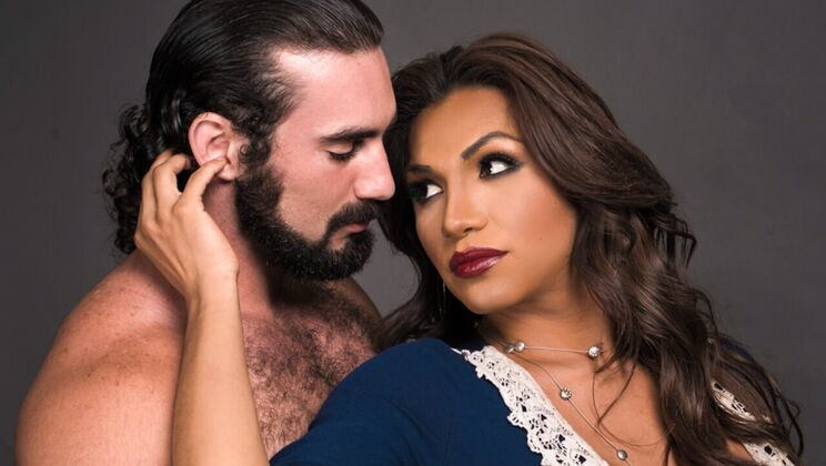 [TransSensual] - Tattooed Shemale Gives Blowjob