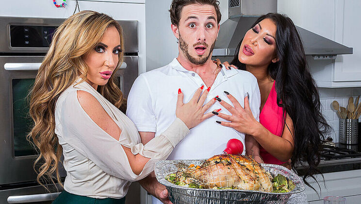 [MyFriend'sHotMom] - Lesbian Lovers August Taylor And Richelle Ryan Take On A Man