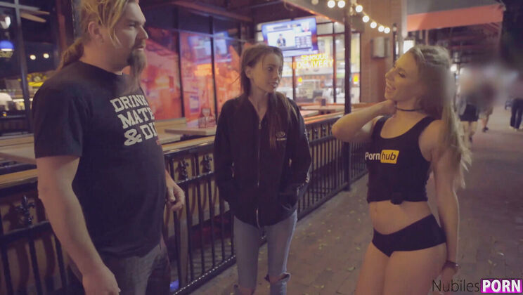 [NubilesUnscripted] - Big Cock Action at the Rally - Anya Olsen - Aria Haze