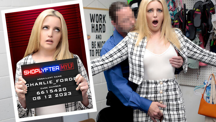 [ShopLyfterMYLF] - Caught on Camera: Blonde Shoplifter's Rough Sex Punishment - Jack Vegas - Charlie Forde