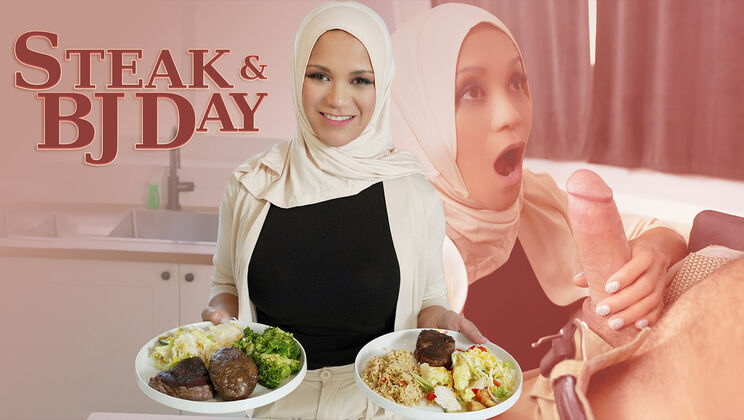 [HijabMylfs] - Steak and Suck Day with Jazmine - Sergeant Miles - Jazmine Cruz