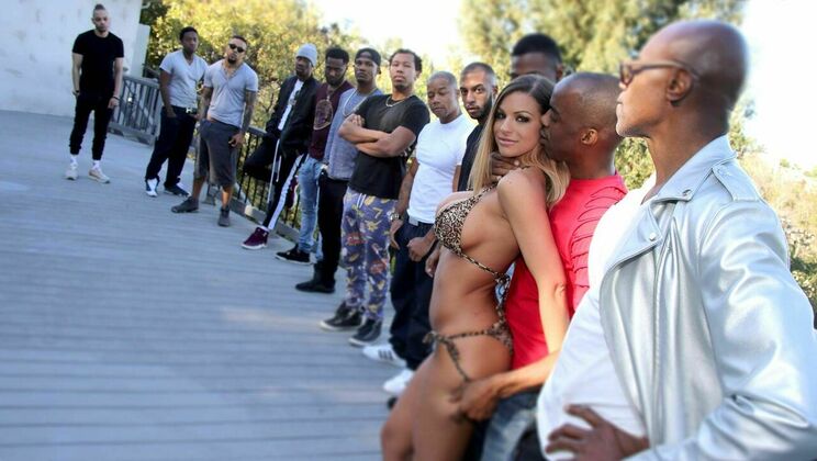 [InterracialBlowbang] - Big Tits Brooklyn Chase Bukkake