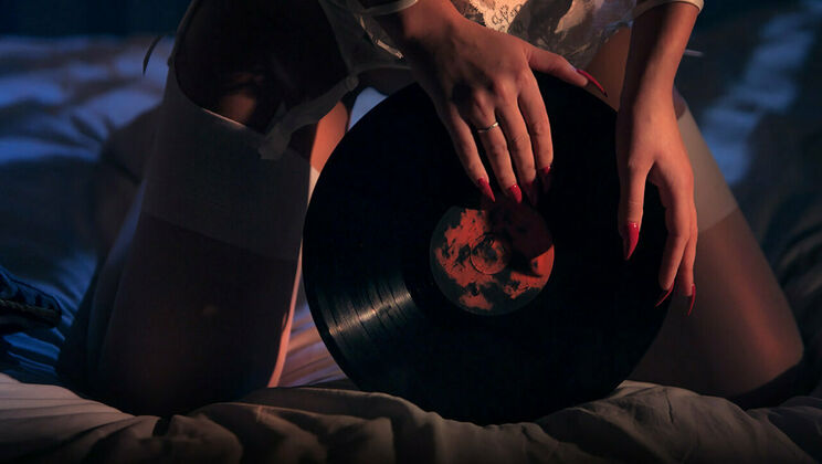 [SexArt] - Sexy Brunette Andrea P in Red Lingerie - Andrea P