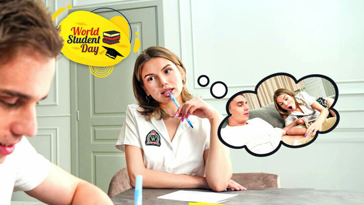 [ClubSweethearts] - Shaved Schoolgirl Blowjob - Milka Wey - Cristafeer Robien