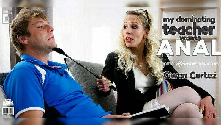 [Mature.nl] - Blonde Teacher Gwen Cortez Gives Student an Anal Lesson