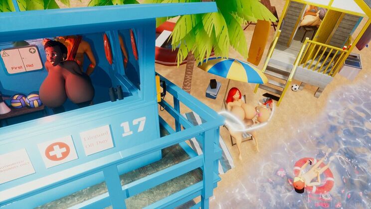 Wavy Beach Big Tits Masturbate