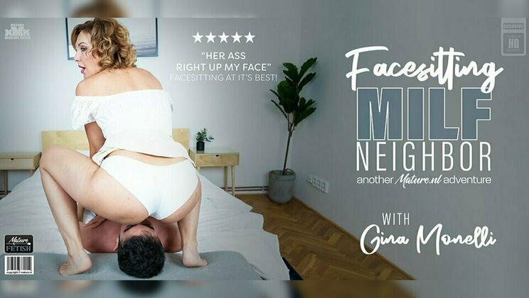 Mature Gina Monelli Gives Neighbor a Day to Remember with Facesitting
