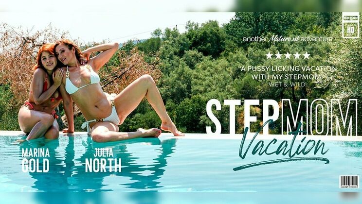 Marina Gold Licks Julia North's Pussy on Vacation