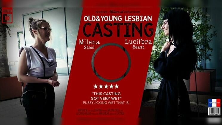 Lesbian Casting with Hot Lucifera and Sexy Milena Steel