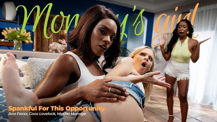 Ebony Lesbian Threesome: Spanking, Fingering, and Pussy Licking