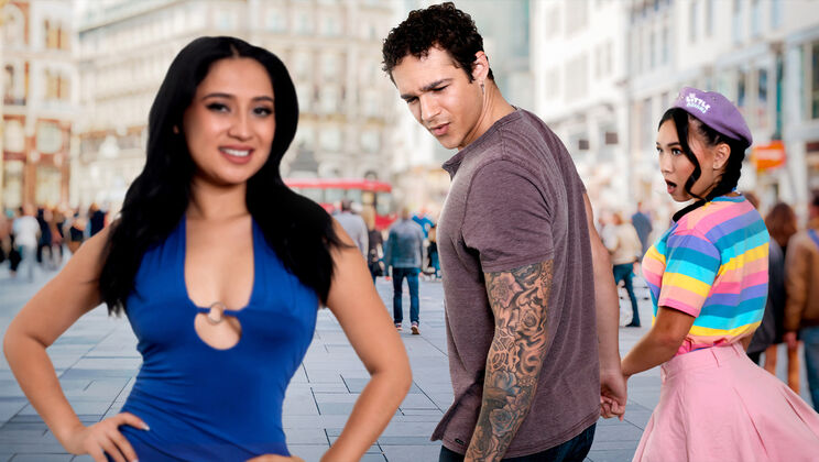 Ophelia Purr’s Threesome Lessons - Petite Asian and Latina in Fishnet Action