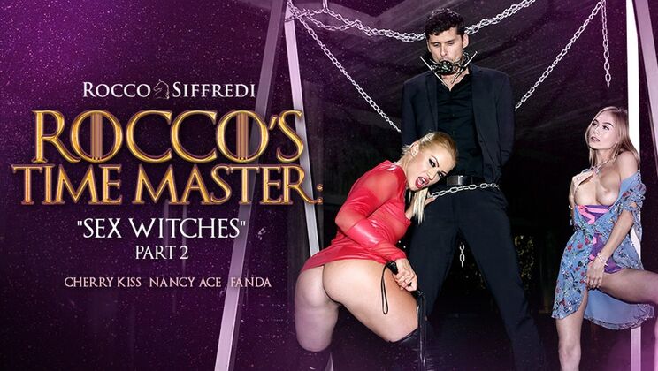 [RoccoSiffredi] - Threesome with Blonde Witches: Anal, Facial, and Cum Swallowing - Kristof Cale - Cherry Kiss - Nancy Ace