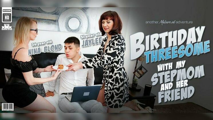 [Mature.nl] - Stepmom Jaylee and blonde Laura take turns riding stepson - Jaylee - Laura Blond - Bruno Baxter