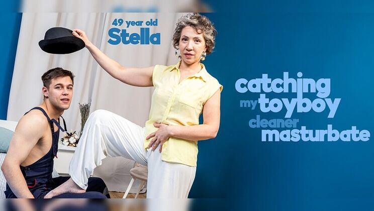 [Mature.nl] - MILF in dress catches cleaner masturbating, undresses for hard fuck. - Stella V. - Karll