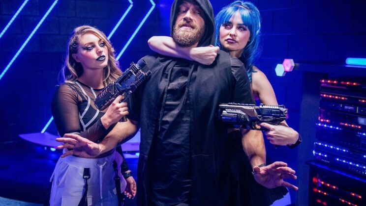 [DigitalPlayground] - Big Tit Worship: Two Athletic Blondes in Pantyhose Lesbian Sex - Jewelz Blu - Kayley Gunner