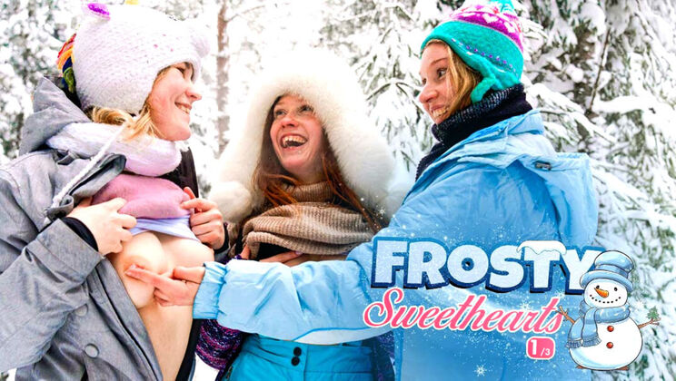 [ClubSweethearts] - Frosty Sweethearts Part 1: Long Hair Teens Lesbian Threesome - Alice Klay - Kate Rose - Iris Murai