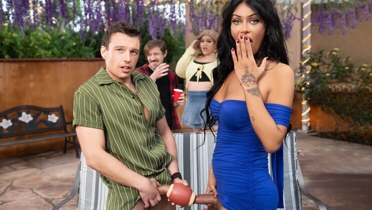 [TransAngels] - Bubble Butt Brunette Ass to Mouth and Deepthroat Action - Johnny Palms - Victoria Grant